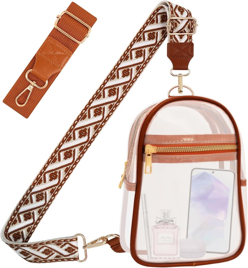 MOVOYEE Clear Bag for Stadium Events Approved Concert Travel Outdoors See Through Sports Fan Handbags&Purses - Image 1